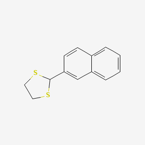 molecular formula C13H12S2 B14447968 2-(Naphthalen-2-yl)-1,3-dithiolane CAS No. 77853-39-5