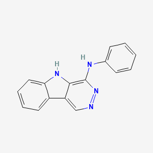 molecular formula C16H12N4 B14447989 N-Phenyl-5H-pyridazino[4,5-B]indol-4-amine CAS No. 74377-99-4