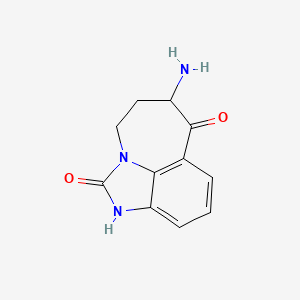 molecular formula C11H11N3O2 B1444807 咪唑并[4,5,1-jk][1]苯并氮杂卓-2,7(1H,4H)-二酮,6-氨基-5,6-二氢- CAS No. 1019769-46-0