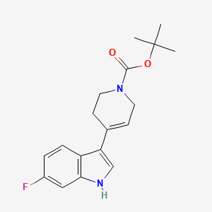 4-(6-fluoro-1H-indol-3-yl)-3,6-dihydro-2H-pyridine-1-carboxylic acid tert-butyl ester