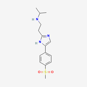 molecular formula C15H21N3O2S B1444818 （2-[4-(4-甲磺酰基苯基)-1H-咪唑-2-基]乙基）（丙烷-2-基）胺 CAS No. 1184436-23-4