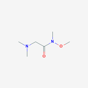 molecular formula C6H14N2O2 B1444819 2-(dimethylamino)-N-methoxy-N-methylacetamide CAS No. 1480246-09-0