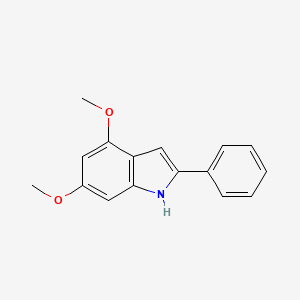 molecular formula C16H15NO2 B14448243 4,6-Dimethoxy-2-phenyl-1H-indole CAS No. 74794-89-1