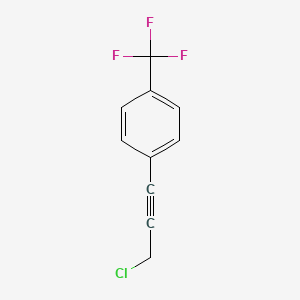 molecular formula C10H6ClF3 B1444825 1-(3-Chloroprop-1-yn-1-yl)-4-(trifluoromethyl)benzene CAS No. 1179099-72-9