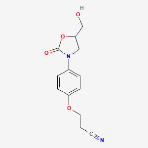 3-(4-(5-(Hydroxymethyl)-2-oxo-3-oxazolidinyl)phenoxy)propanenitrile