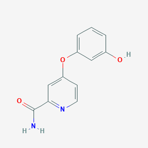 molecular formula C12H10N2O3 B1444827 4-(3-羟基苯氧基)吡啶-2-甲酰胺 CAS No. 1183665-90-8