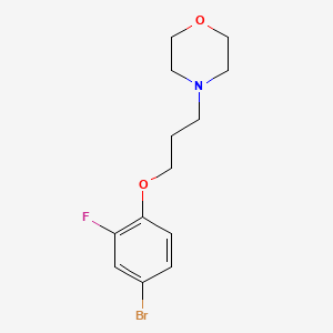 molecular formula C13H17BrFNO2 B1444829 4-(3-(4-Bromo-2-fluorophenoxy)propyl)morpholine CAS No. 944279-31-6