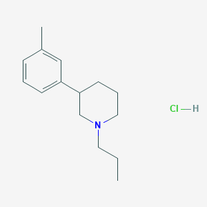 3-(3-Methylphenyl)-1-propylpiperidine--hydrogen chloride (1/1)