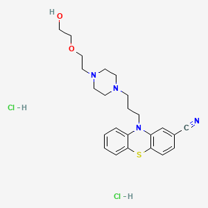 Ethanol, 2-(2-(4-(3-(2-cyano-10-phenothiazinyl)propyl)-1-piperazinyl)ethoxy)-, dihydrochloride