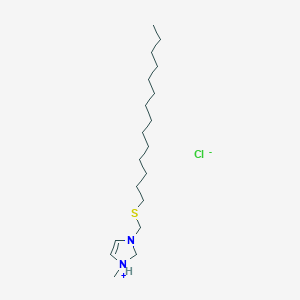 1-Methyl-3-[(tetradecylsulfanyl)methyl]-2,3-dihydro-1H-imidazol-1-ium chloride