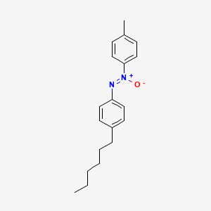 molecular formula C19H24N2O B14448442 1-Hexyl-4-[(Z)-(4-methylphenyl)-ONN-azoxy]benzene CAS No. 75756-74-0