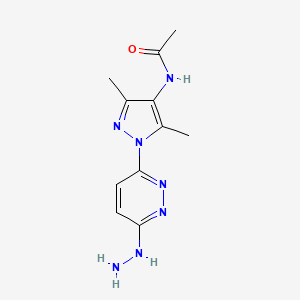 Acetamide, N-(1-(6-hydrazino-3-pyridazinyl)-3,5-dimethyl-1H-pyrazol-4-yl)-