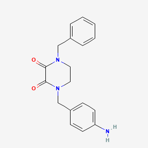 1-[(4-Aminophenyl)methyl]-4-benzylpiperazine-2,3-dione