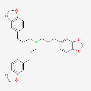 Tris[3-(2H-1,3-benzodioxol-5-yl)propyl]borane