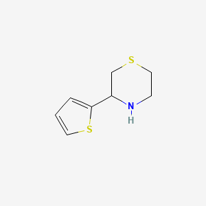molecular formula C8H11NS2 B1444858 3-(Thiophen-2-yl)thiomorpholine CAS No. 933725-14-5
