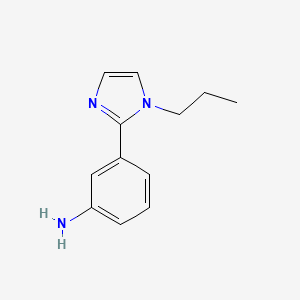 molecular formula C12H15N3 B1444859 3-(1-propyl-1H-imidazol-2-yl)aniline CAS No. 1183135-65-0