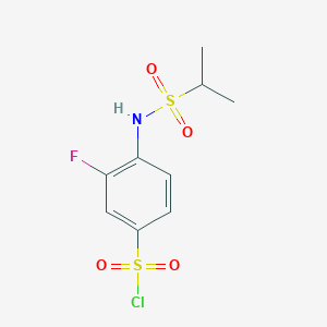 3-Fluoro-4-(propane-2-sulfonamido)benzene-1-sulfonyl chloride