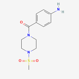 molecular formula C12H17N3O3S B1444861 (4-Aminophenyl)-(4-methanesulfonyl-piperazin-1-yl)-methanone CAS No. 916737-91-2