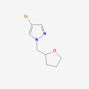 molecular formula C8H11BrN2O B1444864 4-溴-1-((四氢呋喃-2-基)甲基)-1H-吡唑 CAS No. 1183703-91-4