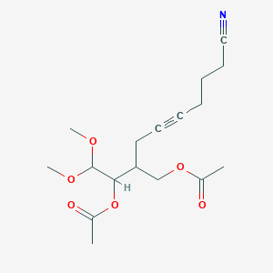 2-[1-(Acetyloxy)-2,2-dimethoxyethyl]-8-cyanooct-4-YN-1-YL acetate