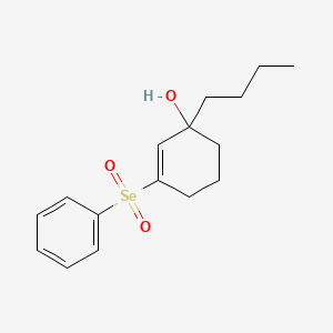 molecular formula C16H22O3Se B14448685 3-(Benzeneselenonyl)-1-butylcyclohex-2-en-1-ol CAS No. 79681-30-4