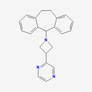 Azetidine, 1-(10,11-dihydro-5H-dibenzo(a,d)cyclohepten-5-yl)-3-pyrazinyl-