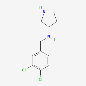 molecular formula C11H14Cl2N2 B1444870 N-[(3,4-二氯苯基)甲基]吡咯烷-3-胺 CAS No. 1289676-75-0