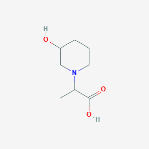 molecular formula C8H15NO3 B1444871 2-(3-Hydroxypiperidin-1-yl)propanoic acid CAS No. 1250725-86-0