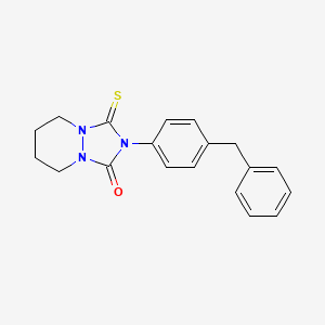 8-(4-Benzylphenyl)-9-sulfanylidene-1,6,8-triazabicyclo(4.3.0)nonan-7-one