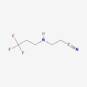 molecular formula C6H9F3N2 B1444886 3-[(3,3,3-三氟丙基)氨基]丙腈 CAS No. 1170012-74-4