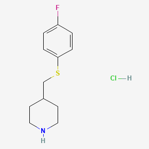 B1444887 4-(((4-Fluorophenyl)thio)methyl)piperidine hydrochloride CAS No. 1289384-72-0