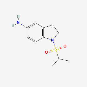 molecular formula C11H16N2O2S B1444896 1H-Indol-5-amine, 2,3-dihydro-1-[(1-methylethyl)sulfonyl]- CAS No. 1178458-60-0