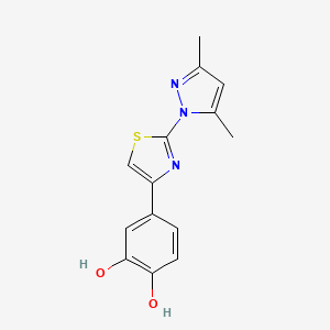 Pyrocatechol, 4-(2-(3,5-dimethyl-1-pyrazolyl)-4-thiazolyl)-