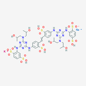 1,4-Benzenedisulfonic acid, 2,2'-[1,2-ethenediylbis[(3-sulfo-4,1-phenylene)imino[6-[bis(2-hydroxypropyl)amino]-1,3,5-triazine-4,2-diyl]imino]]bis-, potassium sodium salt