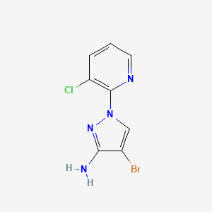 molecular formula C8H6BrClN4 B1444907 4-溴-1-(3-氯吡啶-2-基)-1H-吡唑-3-胺 CAS No. 1250758-60-1