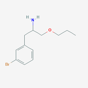 molecular formula C12H18BrNO B1444912 1-(3-溴苯基)-3-丙氧基丙烷-2-胺 CAS No. 1248774-50-6