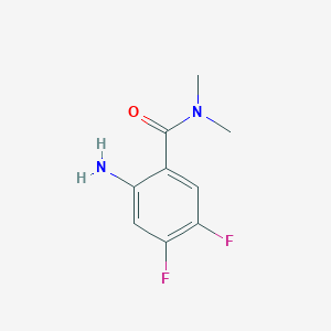 molecular formula C9H10F2N2O B1444913 2-amino-4,5-difluoro-N,N-dimethylbenzamide CAS No. 1248034-89-0