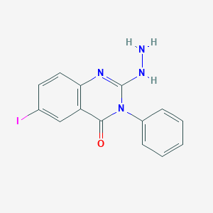 2-Hydrazinyl-6-iodo-3-phenylquinazolin-4(3H)-one