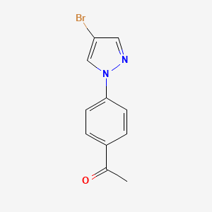 molecular formula C11H9BrN2O B1444917 1-[4-(4-Bromo-1H-pyrazol-1-yl)phenyl]ethanone CAS No. 1182992-21-7