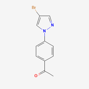 molecular formula C11H9BrN2O B1444917 1-[4-(4-Brom-1H-pyrazol-1-yl)phenyl]ethanon CAS No. 1182992-21-7