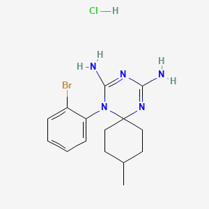 1,3,5-Triazaspiro(5.5)undeca-2,4-diene, 1-(2-bromophenyl)-2,4-diamino-9-methyl-, hydrochloride