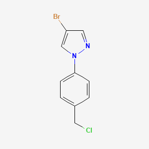 molecular formula C10H8BrClN2 B1444921 4-bromo-1-(4-(chloromethyl)phenyl)-1H-pyrazole CAS No. 1178169-30-6