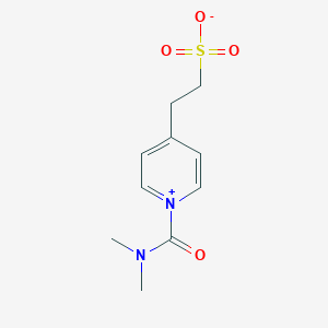 molecular formula C10H14N2O4S B144493 1-二甲基氨基甲酰基-4-(2-磺酸乙基)吡啶鎓 CAS No. 136997-71-2