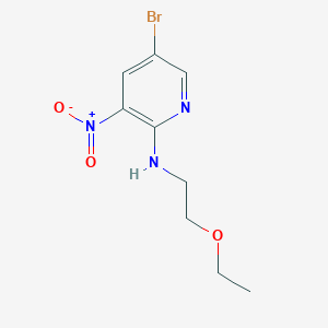 molecular formula C9H12BrN3O3 B1444936 5-bromo-N-(2-ethoxyethyl)-3-nitro-2-pyridinamine CAS No. 1249309-23-6