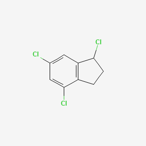 molecular formula C9H7Cl3 B1444937 1,4,6-trichloro-2,3-dihydro-1H-indene CAS No. 1188146-20-4