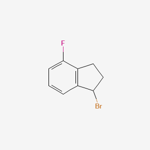 molecular formula C9H8BrF B1444943 1-bromo-4-fluoro-2,3-dihydro-1H-indene CAS No. 1188171-96-1