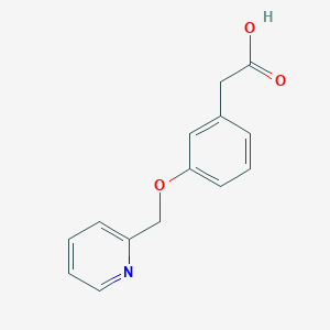 molecular formula C14H13NO3 B1444948 2-[3-(Pyridin-2-ylmethoxy)phenyl]acetic acid CAS No. 1291744-36-9