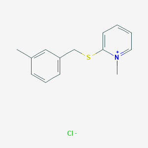 1-Methyl-2-{[(3-methylphenyl)methyl]sulfanyl}pyridin-1-ium chloride