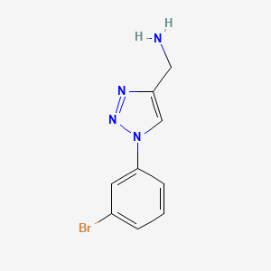 molecular formula C9H9BrN4 B1444952 [1-(3-bromophenyl)-1H-1,2,3-triazol-4-yl]methanamine CAS No. 944905-68-4