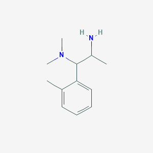 molecular formula C12H20N2 B1444960 [2-Amino-1-(2-methylphenyl)propyl]dimethylamine CAS No. 1251042-57-5